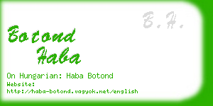 botond haba business card